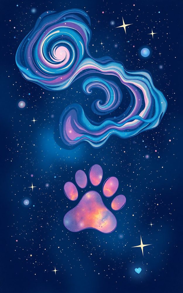 Galactic Cat Paw Print Cosmic Phone Case For iPhone Samsung