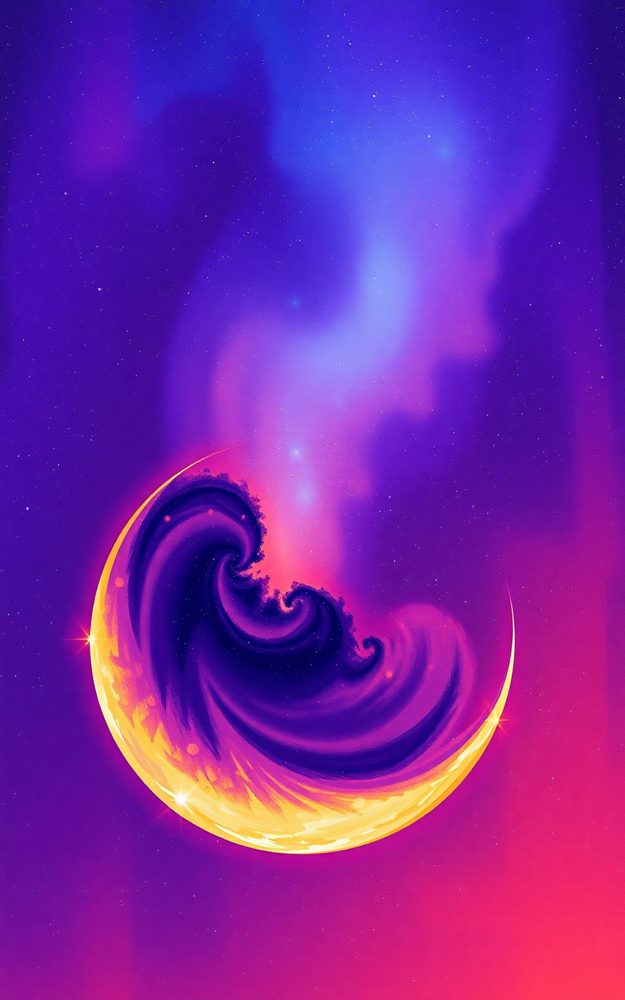 Fractal Moon Cosmic Dreamscape Phone Case For iPhone Samsung