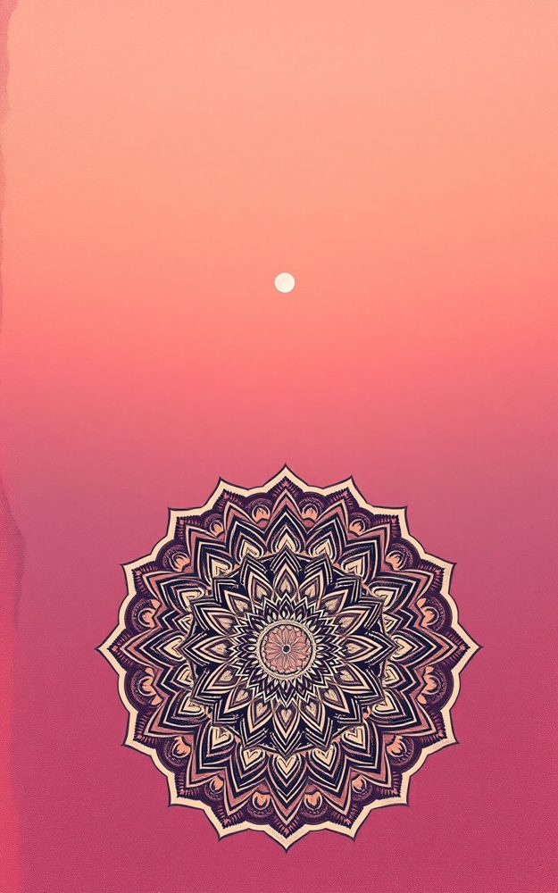 Gradient Boho Mandala Ornament Phone Case For iPhone Samsung