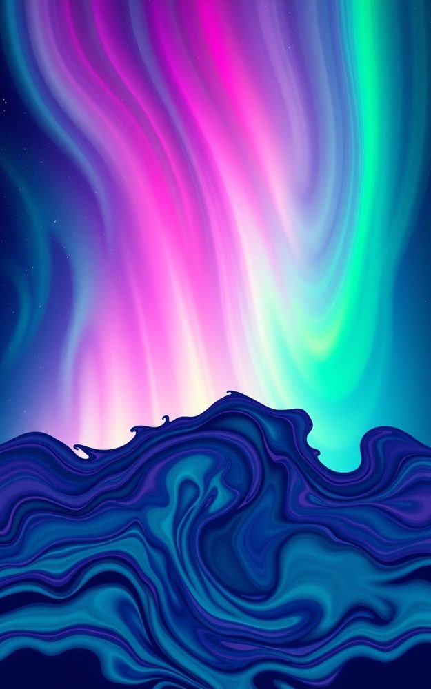 Swirling Aurora Borealis Phone Case For iPhone Samsung