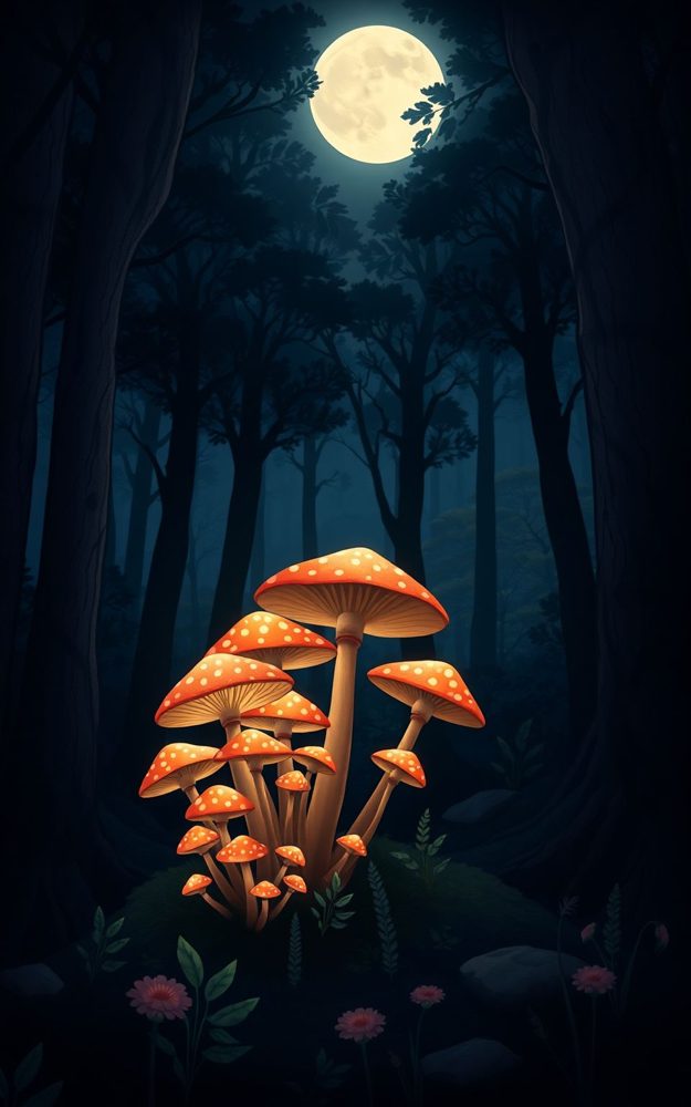 Whimsical Mystical Forest Fungi Phone Case For iPhone Samsung