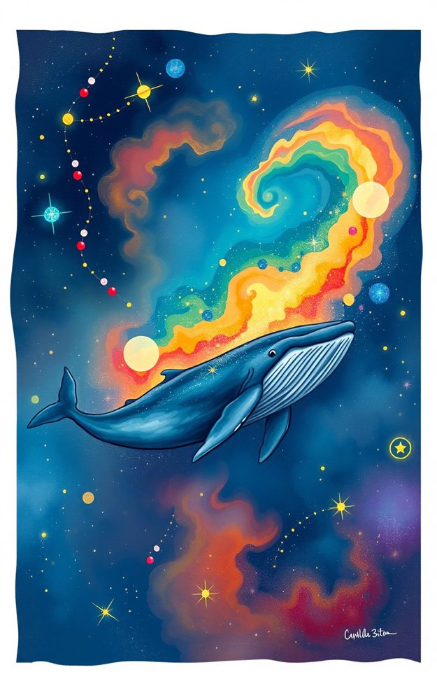 Cosmic Whale Song Whimsical Space Phone Case For iPhone Samsung