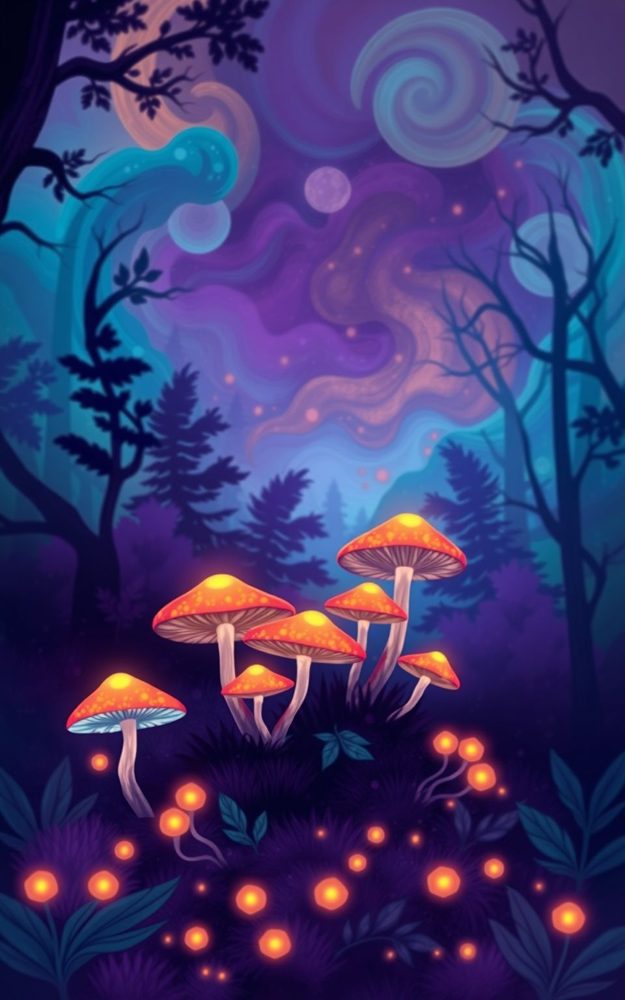 Ethereal Fantasy Mushroom Portal Forest