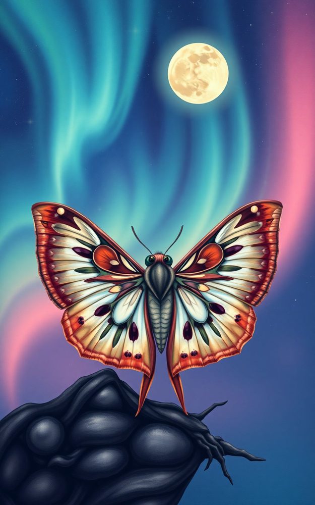 Mystic Moth Lunar Eclipse Ethereal Phone Case For iPhone Samsung