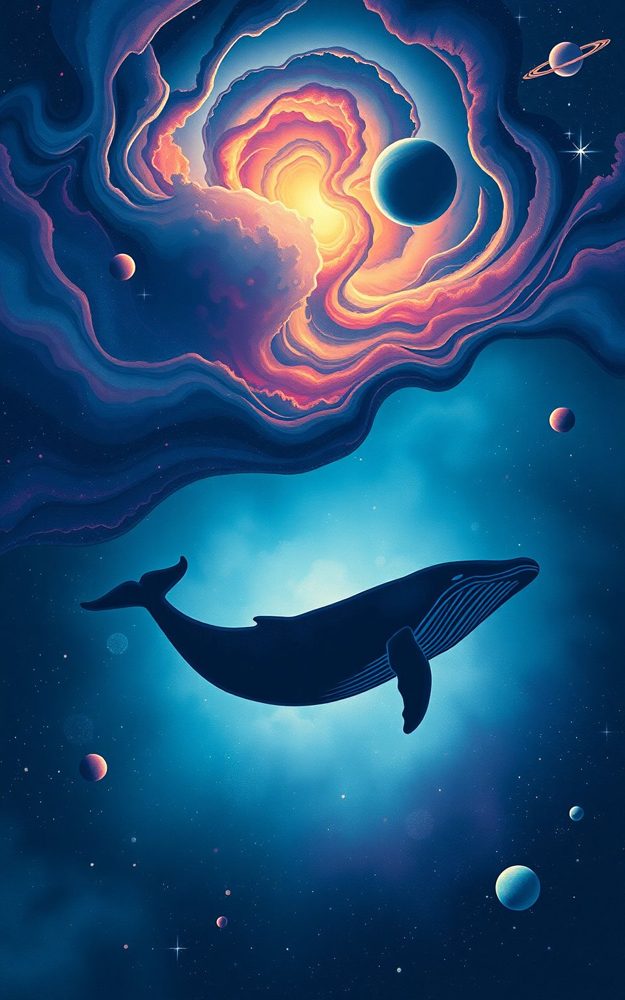 Cosmic Whale Nebula Migration Phone Case For iPhone Samsung