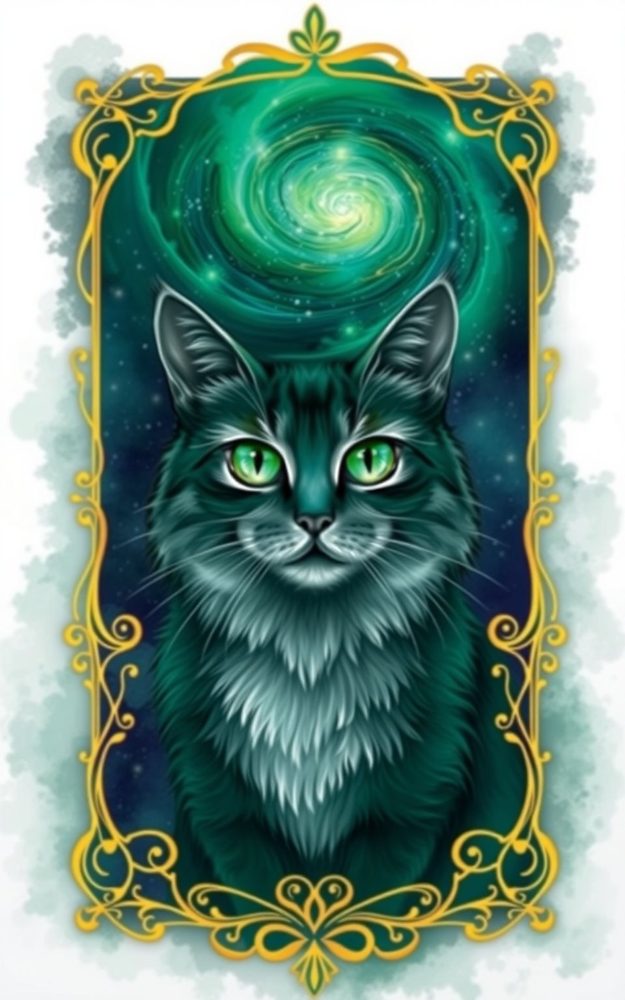 Mystical Emerald Gaze Feline Phone Case For iPhone Samsung