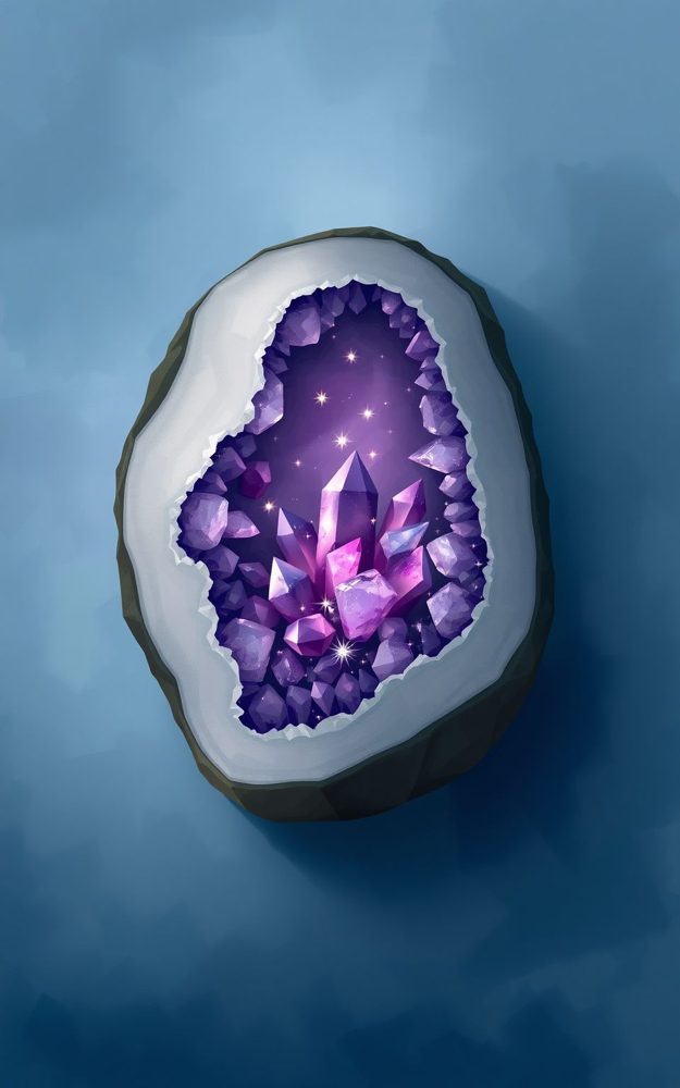 Crystal Geode Digital Painting Phone Case For iPhone Samsung
