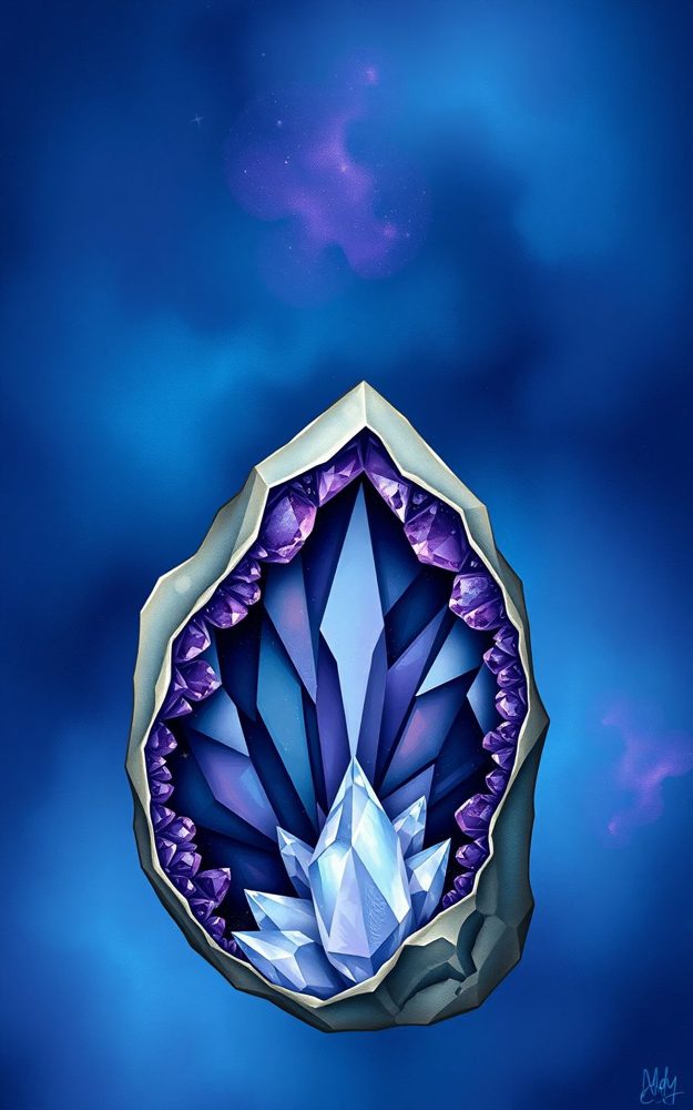 Mystic Crystal Geode Gemstone Phone Case For iPhone Samsung