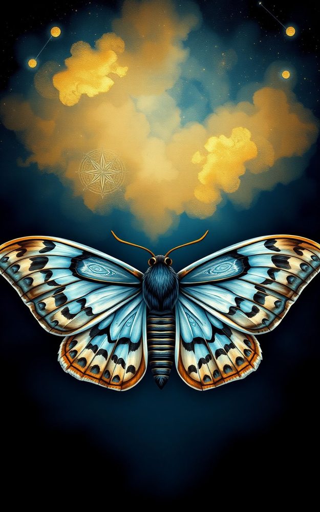 Fantasy Mystic Moth Celestial Dance