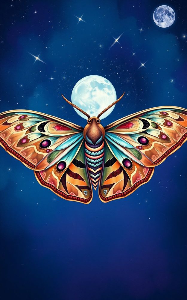 Psychedelic Moth Night Flight Phone Case For iPhone Samsung