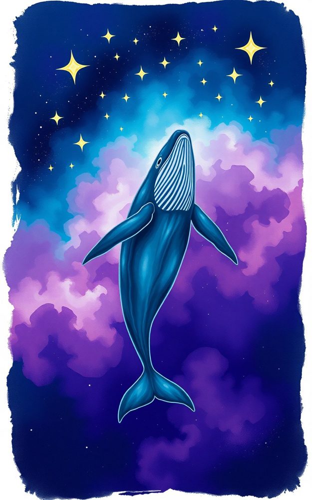 Cosmic Whale Song Whimsical Fantasy