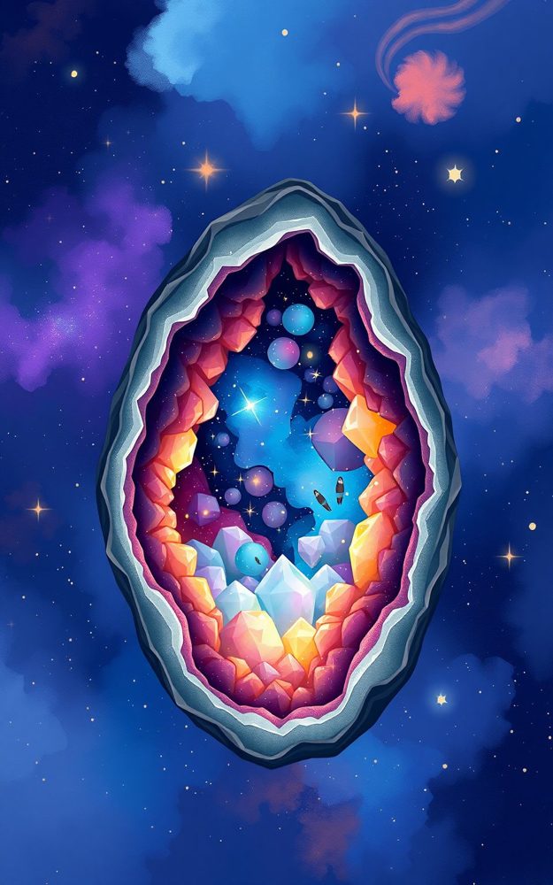Galaxy Crystal Geode Sparkle Phone Case For iPhone Samsung