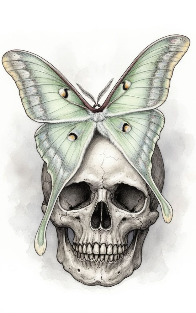Skull Butterfly Gothic Phone Case For iPhone Samsung