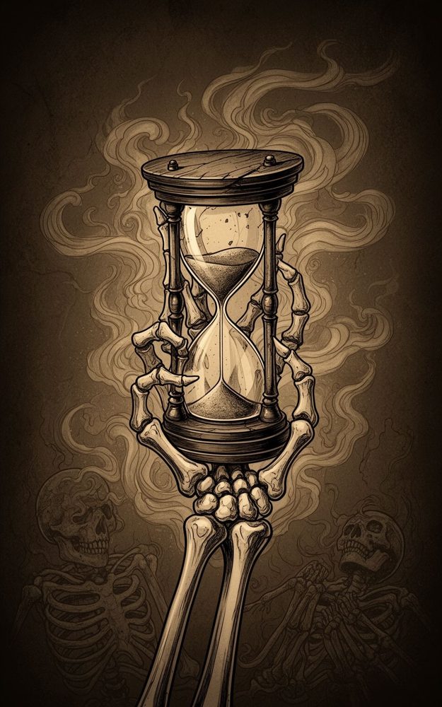 Skeletal Hourglass Smoke Phone Case For iPhone Samsung