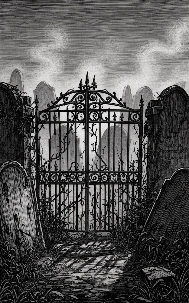 Iron Gate Requiem Engraved Spooky Phone Case For iPhone Samsung