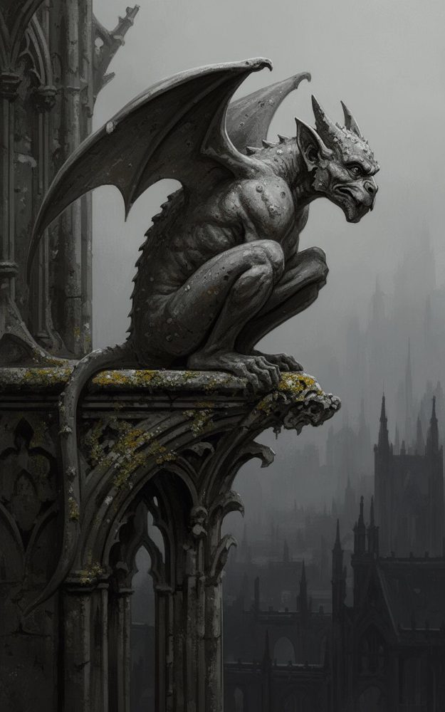 Dark Fantasy Stone Watcher Phone Case For iPhone Samsung