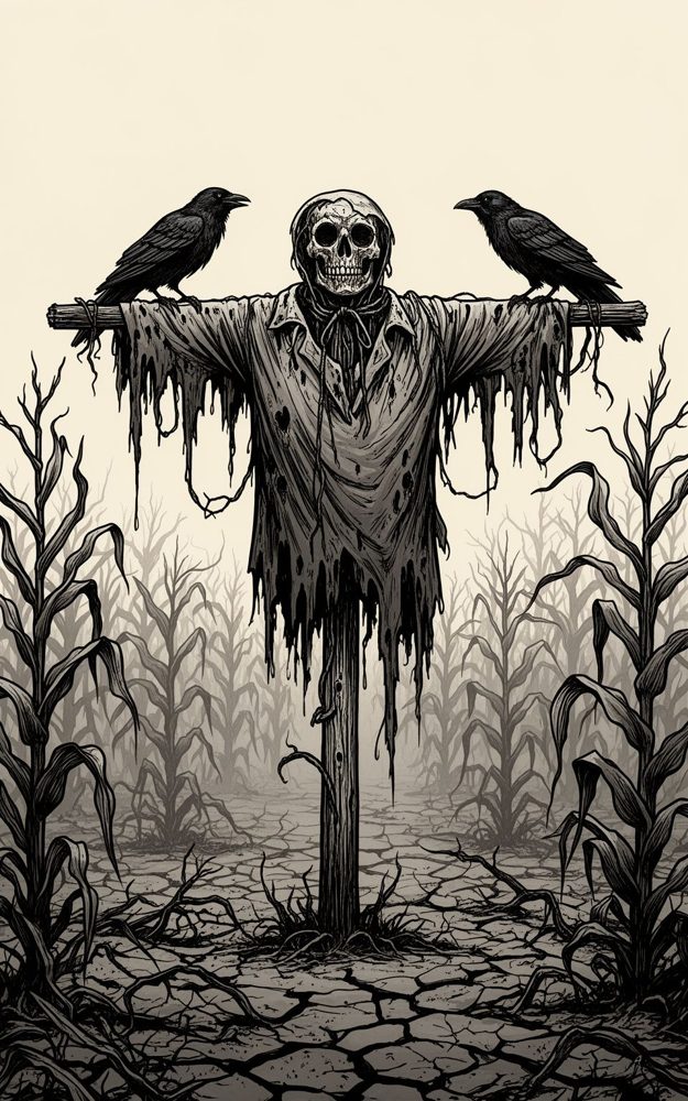 Creepy Scarecrow Crows Halloween Phone Case For iPhone Samsung