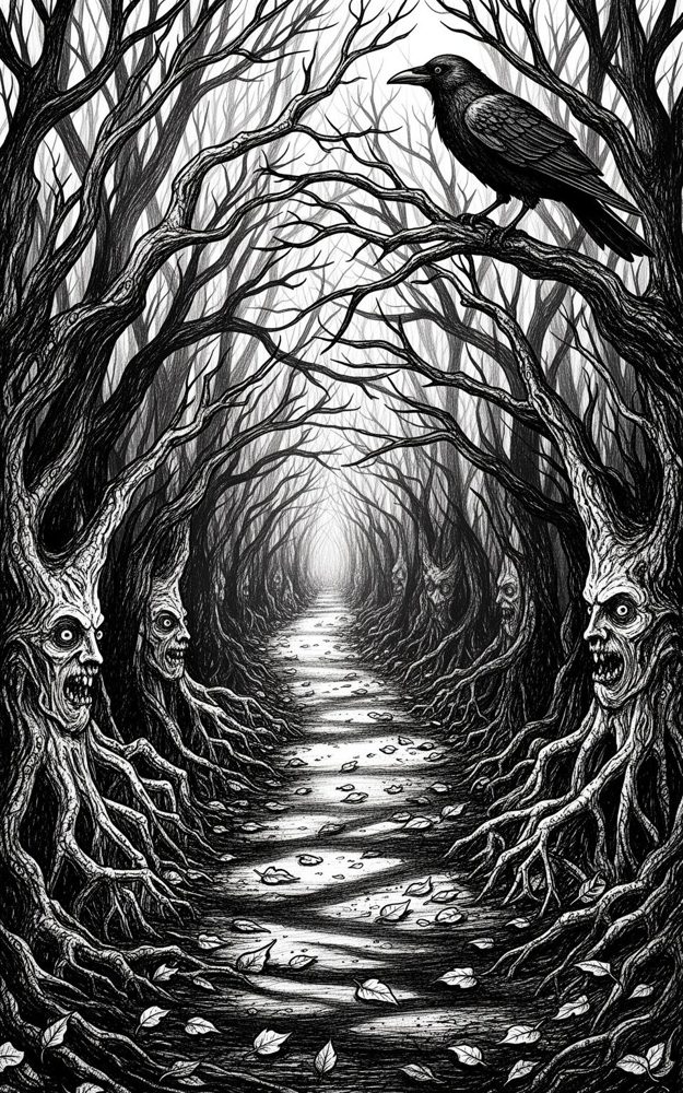 Path Unknown Creepy Forest Phone Case For iPhone Samsung