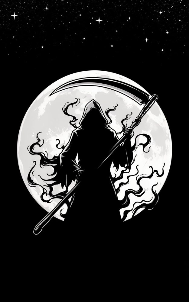 Grim Reaper Moon Harvest Phone Case For iPhone Samsung