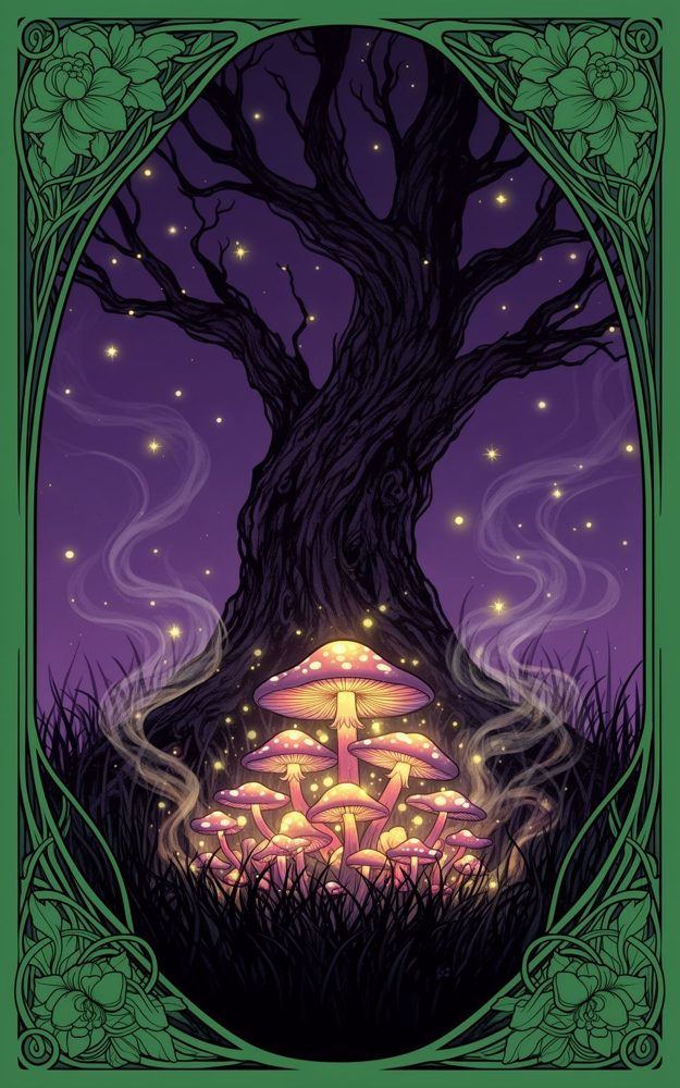 Fungal Circle Dark Fantasy Phone Case For iPhone Samsung