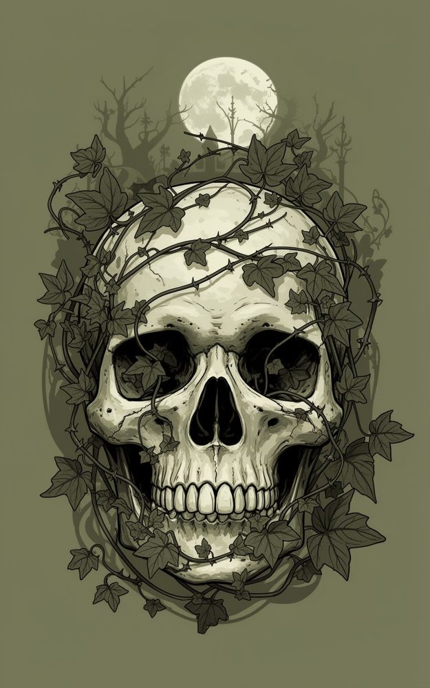 Spooky Gothic Creeper Skull Phone Case For iPhone Samsung