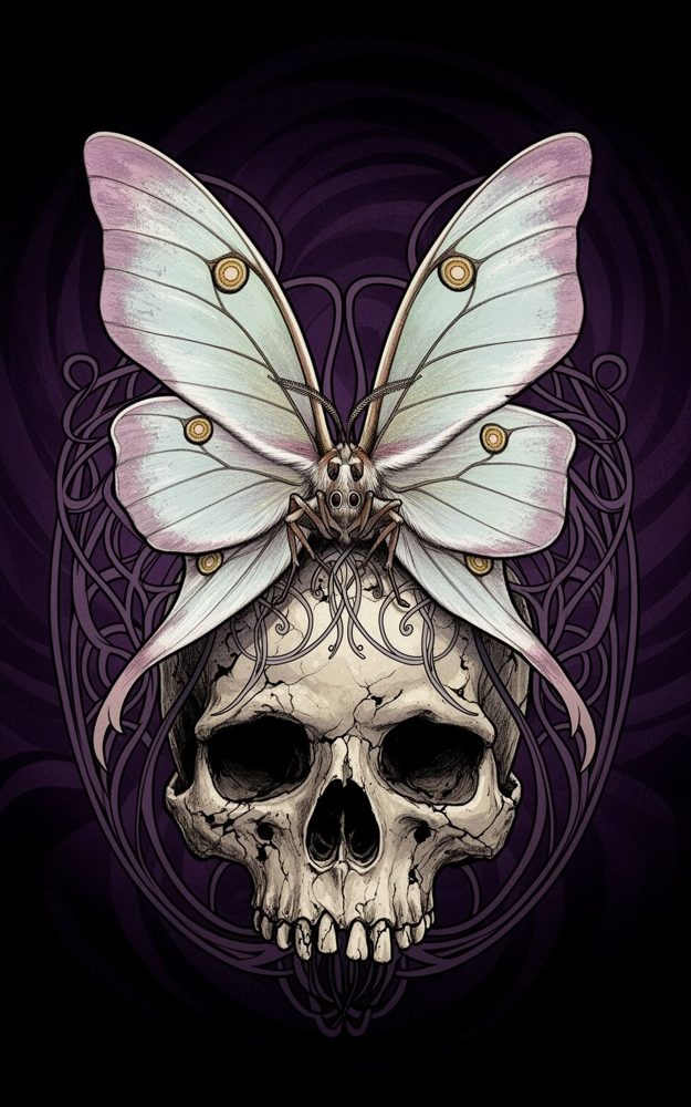 Macabre Art Nouveau Winged Messenger