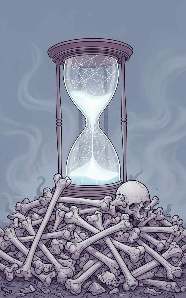 Bones Mark Time Dark Gothic Phone Case For iPhone Samsung