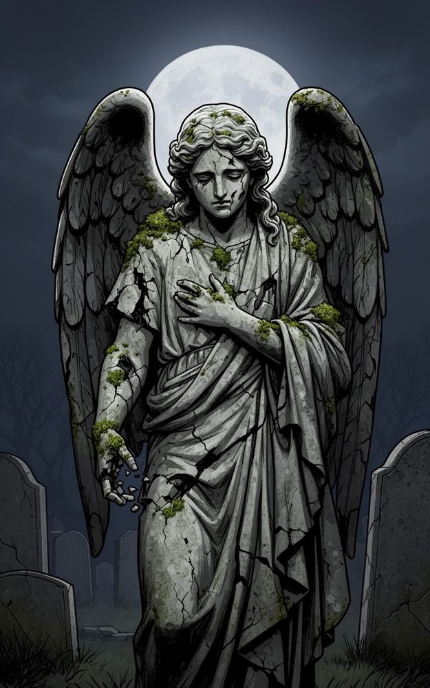 Gothic Angel Statue Fallen Icon