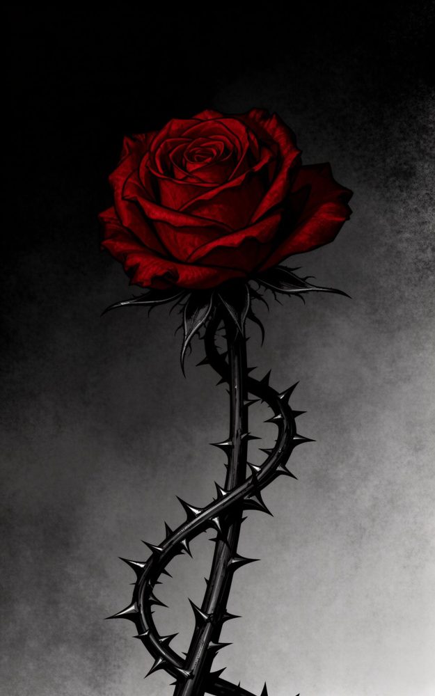 Dark Gothic Rose Thorned Beauty Phone Case For iPhone Samsung