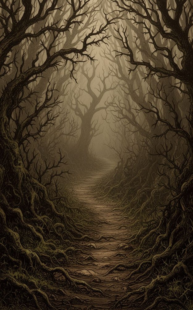Foreboding Wooded Path Horror Phone Case For iPhone Samsung
