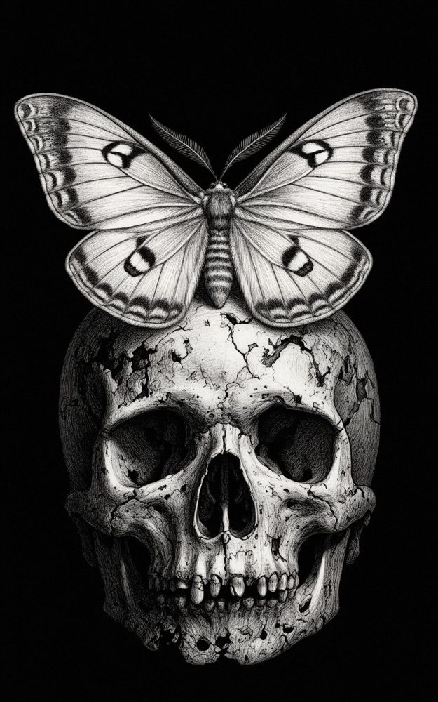 Skull Butterfly Majesty Phone Case For iPhone Samsung