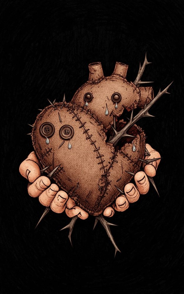 Stitched Heart Gothic Phone Case For iPhone Samsung