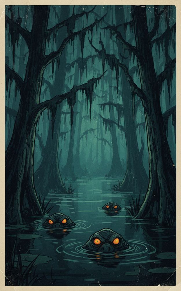 Dark Swamp Creatures Eyes Phone Case For iPhone Samsung