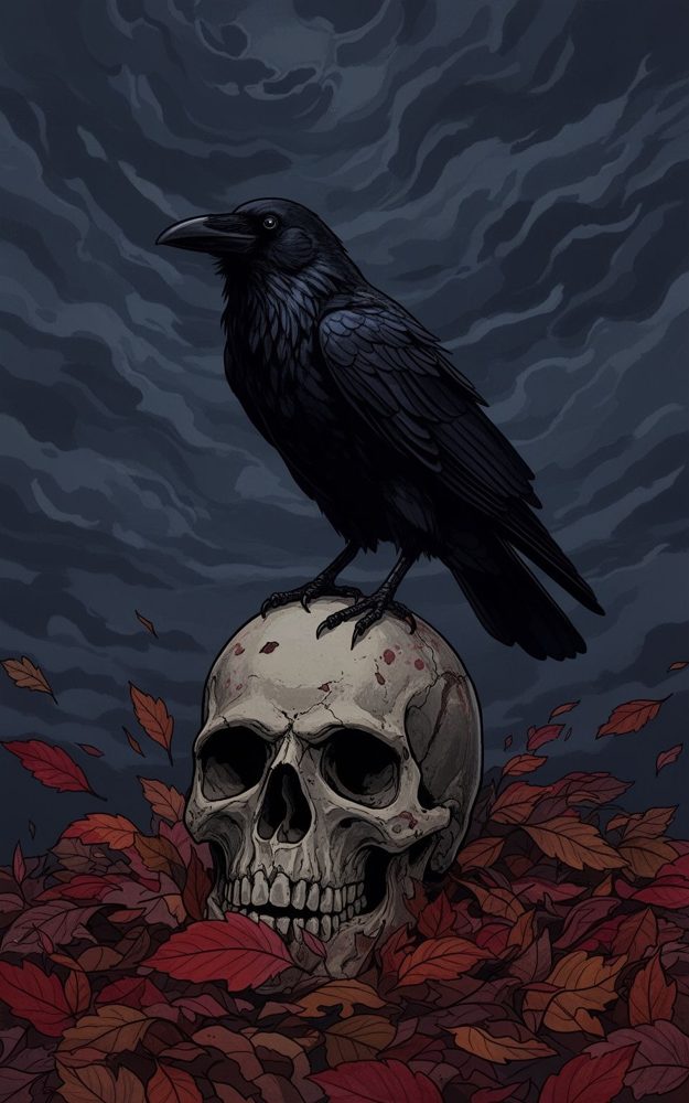 Dark Gothic Midnight Ominous Black Messenger