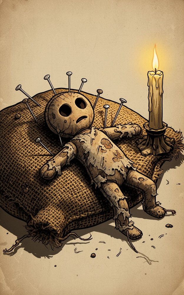 Distressed Voodoo Doll Pins Prayers Phone Case For iPhone Samsung
