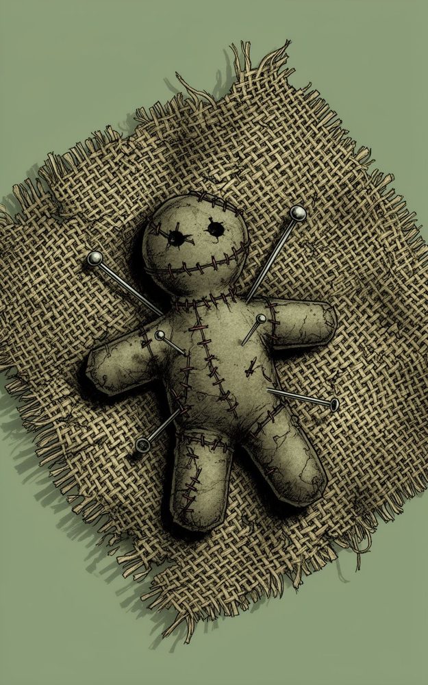 Creepy Voodoo Doll Pin Pricks Phone Case For iPhone Samsung
