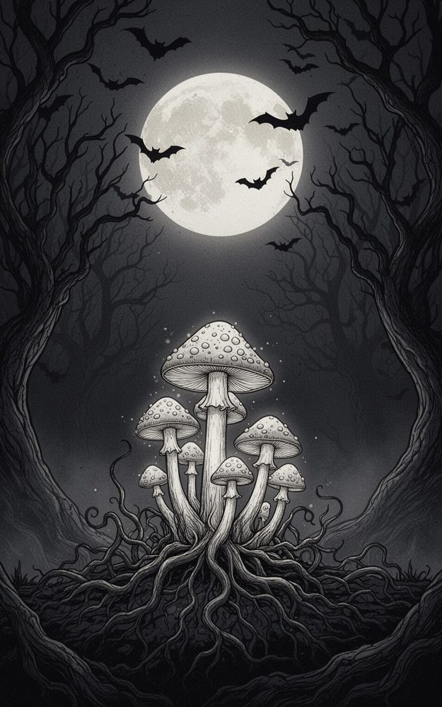 Gothic Dark Fantasy Nocturnal Fungi