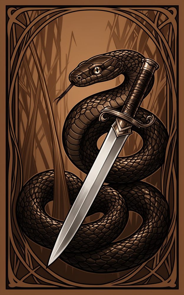 Art Nouveau Illustration Venomous Embrace
