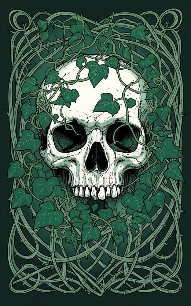 Victorian Skull Ivy Gothic Phone Case For iPhone Samsung
